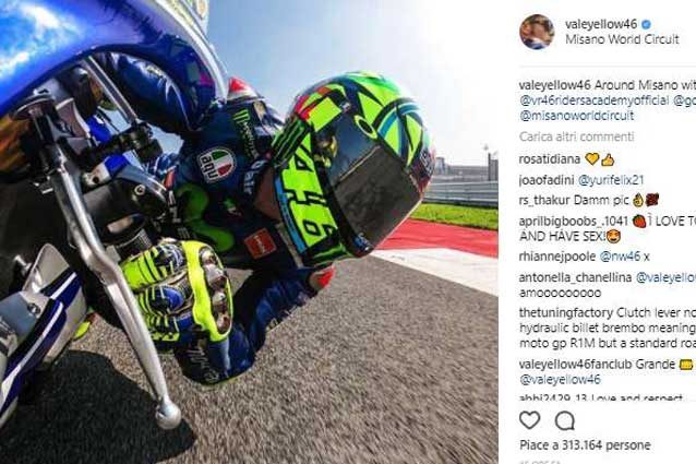 Il post di Valentino Rossi su Instagram