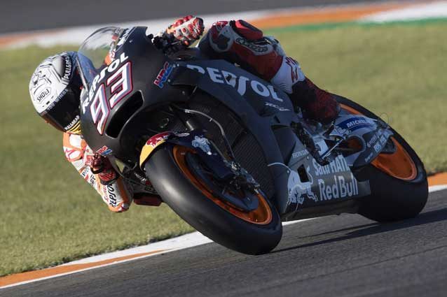 Marc Marquez in sella alla Honda 2018 nei test di Valencia / Getty Images