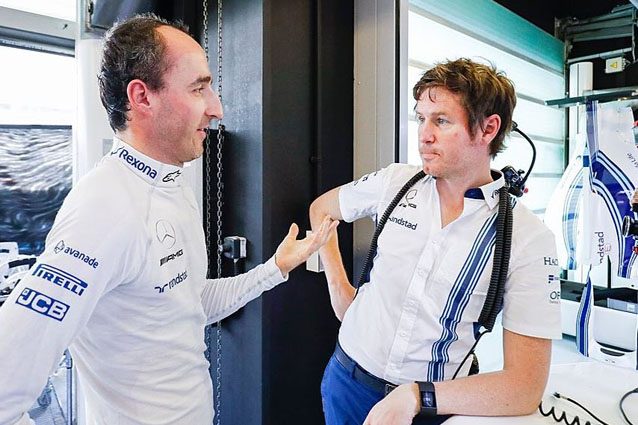 Robert Kubica nel box della Williams – Foto Twitter
