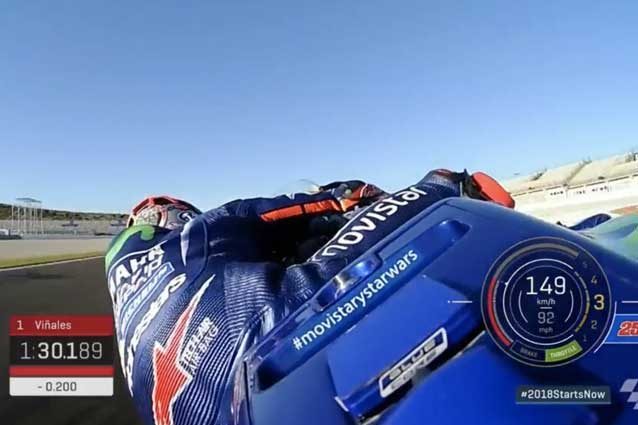 Il miglior tempo della prima giornata di test a Valencia è di Maverick Vinales