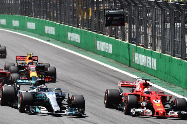 Ferrari e Mercedes sulla pista di Interlagos – Getty images