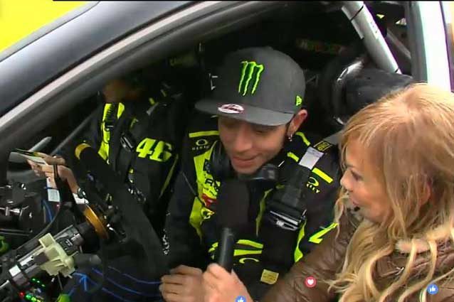 Valentino Rossi alla partenza del Monza Rally Show ( Monza Eni Circuit