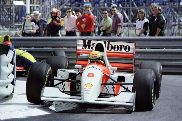 la McLaren di Senna a Monaco – Getty images