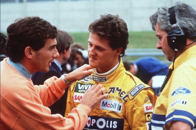 Ayrton Senna e Michael Schumacher – Foto Twitter