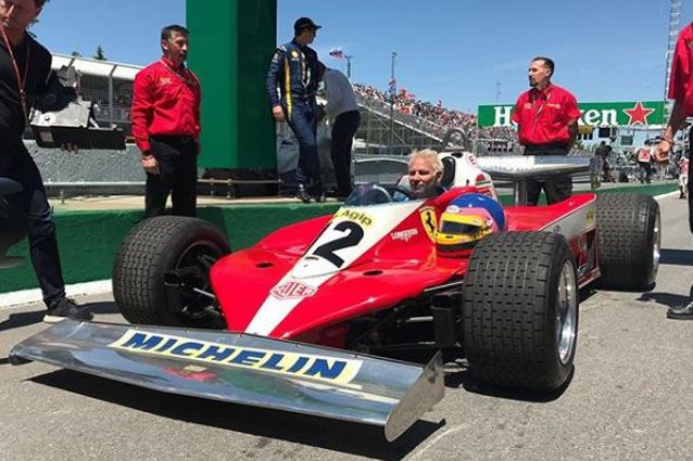 Jacques Villeneuve sulla Ferrari 312 T3 con la quale il padre vinse il GP del Canada – Foto Instagram