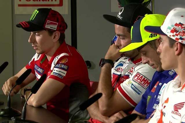 I piloti in conferenza stampa a Barcellona / MotoGP.com