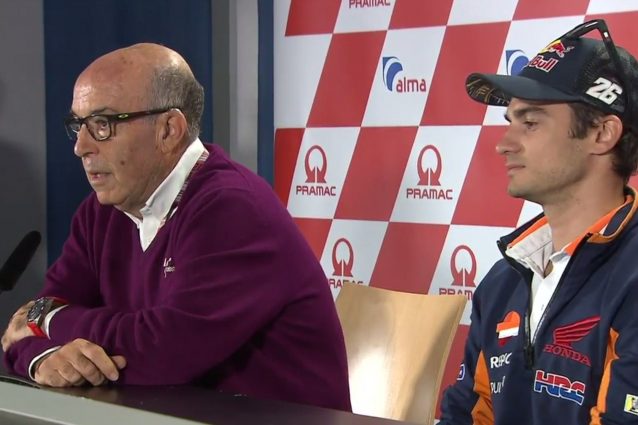 Carmelo Ezpeleta e Dani Pedrosa