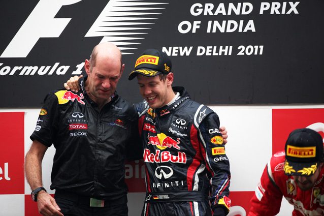 Adrian Newey e Sebastian Vettel ai tempi della Red Bull – LaPresse