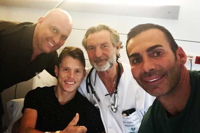 Tito Rabat in ospedale a Barcellona / Instagram