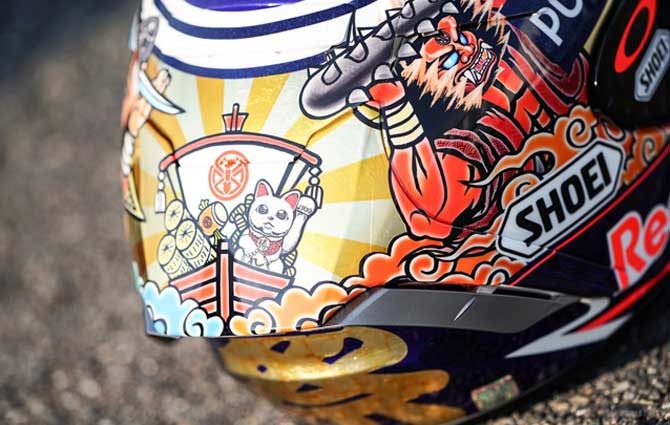 MotoGP, Marquez con un casco speciale per il Gp del Giappone