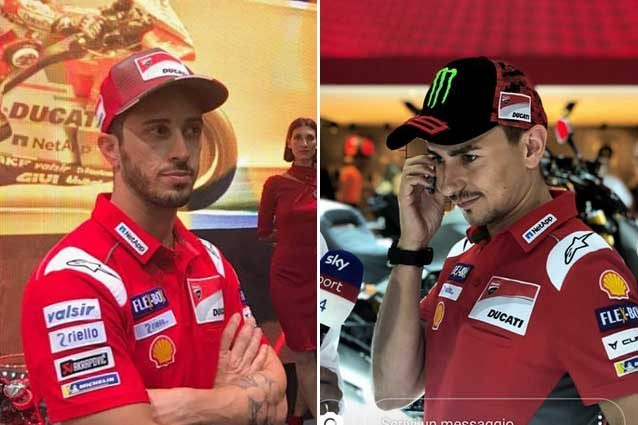 Andrea Dovizioso e Jorge Lorenzo all’Eicma di Milano / Instagram