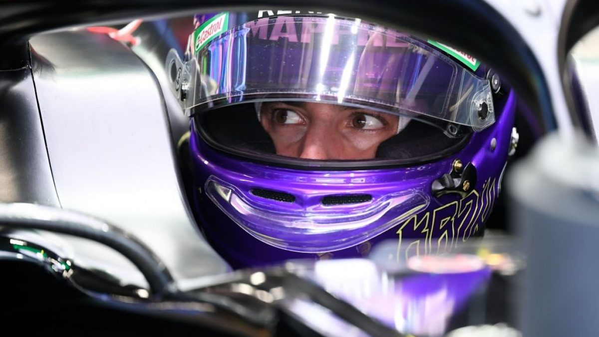 Daniel Ricciardo, casco dedicato a Kobe Bryant nei test di Barcellona