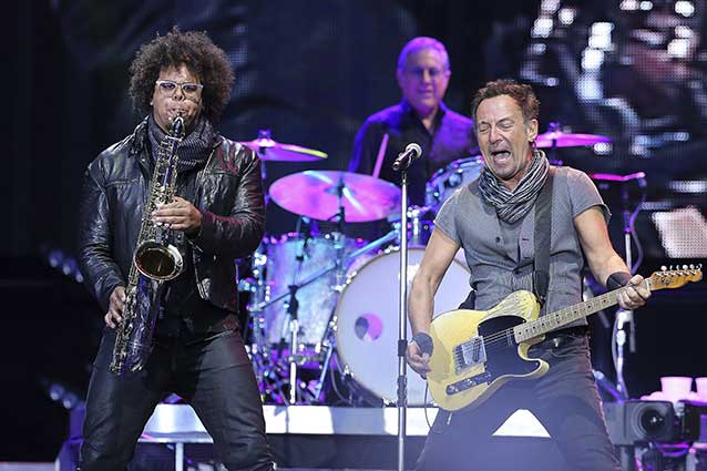 Bruce Springsteen durante il concerto di Madrid (Getty Images)