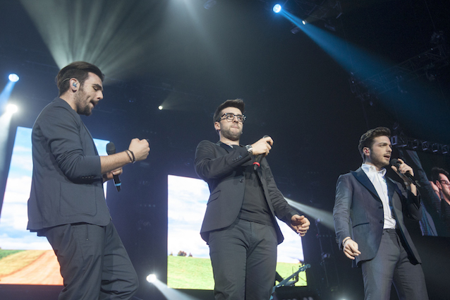 Il Volo durante un concerto a Monterrey, in Messico (JULIO CESAR AGUILAR FUENTES/AFP/Getty Images)