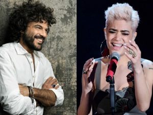 Francesco Renga (foto di Daniele Barraco) ed Elodie (LaPresse)
