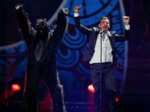 Francesco Gabbani all'Eurovision 2017 (LaPresse)