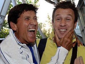 Gianni Morandi e Antonio Cassano (via Facebook)