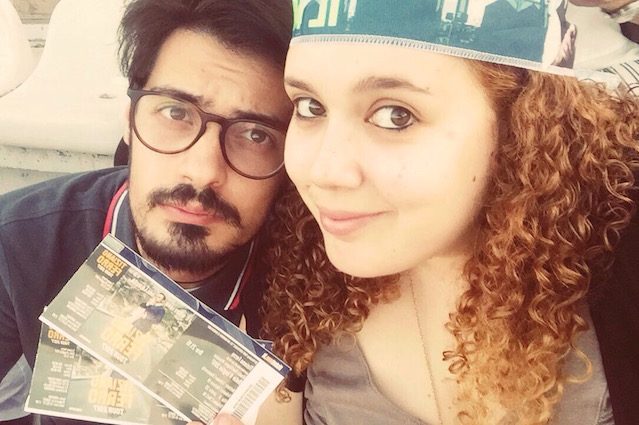 Paolo e Federica prima del concerto di Tiziano Ferro