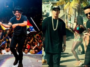 Mannarino (foto di Roberto Panucci) e Luis Fonsi e Daddy Yankee (screen dal video di Despacito)