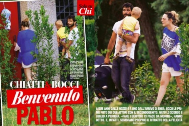 Marco Bocci e Laura Chiatti alla prima uscita con il piccolo Pablo