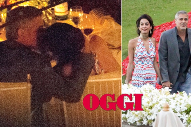 Baci nella notte tra George Clooney e Amal, le foto scacciano i gossip sull'omosessualità