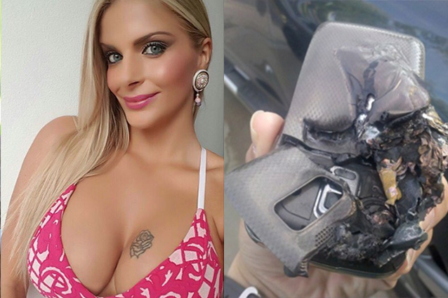 Francesca Cipriani incidente hot, le scoppia il telefonino nel décolleté