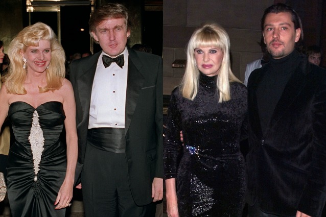 A sinistra Ivana e Donald Trump, a destra Ivana e Rossano Rubicondi