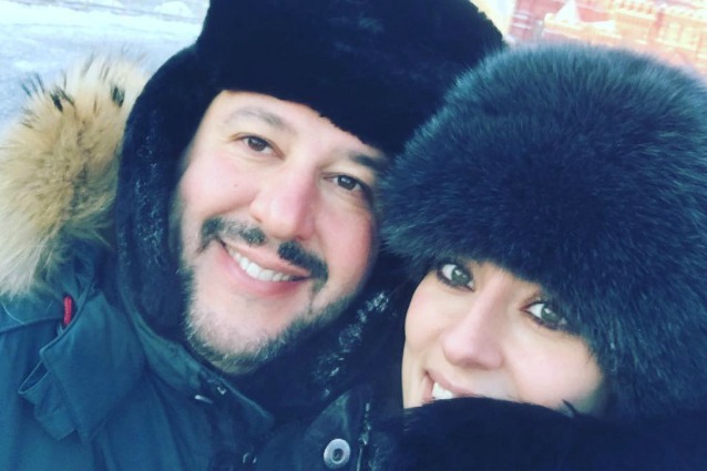 Matteo Salvini ed Elisa Isoardi: la prima foto social, fuga romantica a Mosca