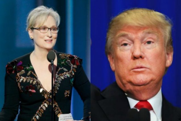 Trump risponde a Meryl Streep: "Una delle attrici più sopravvalutate di Hollywood"