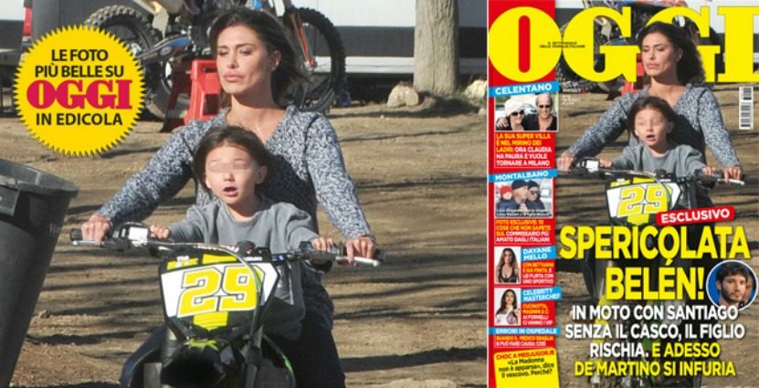 La cover di Oggi con Belen e Santiago