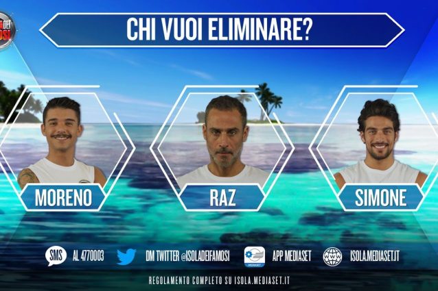I nominati sono Moreno, Raz Degan e Simone Susinna