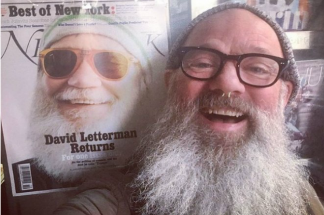 Michael Stipe sosia di David Letterman, l'ex Rem ha la stessa barba del conduttore