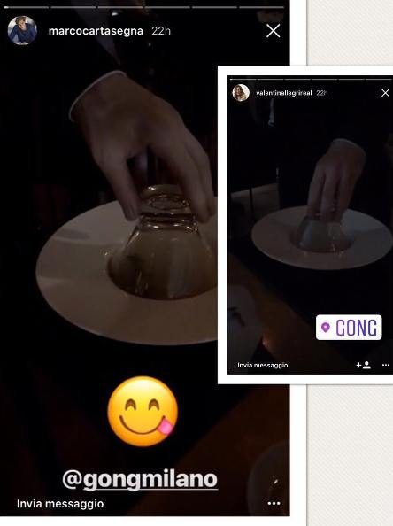 La presunta cena di coppia di Marco e Valentina