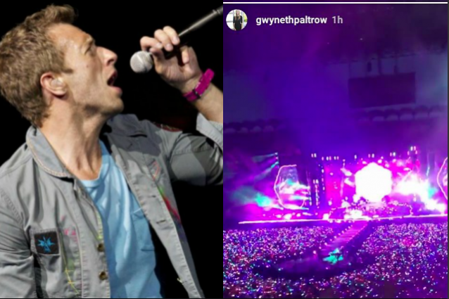 C'era anche Gwyneth Paltrow al concerto dei Coldplay a Milano