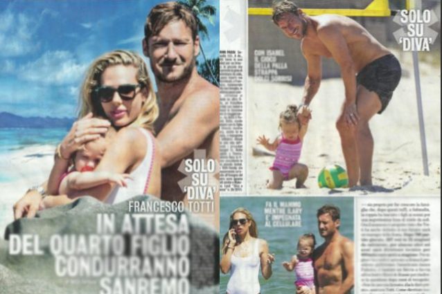 Totti papà a tempo pieno dopo l'addio alla Roma, Ilary sempre al suo fianco