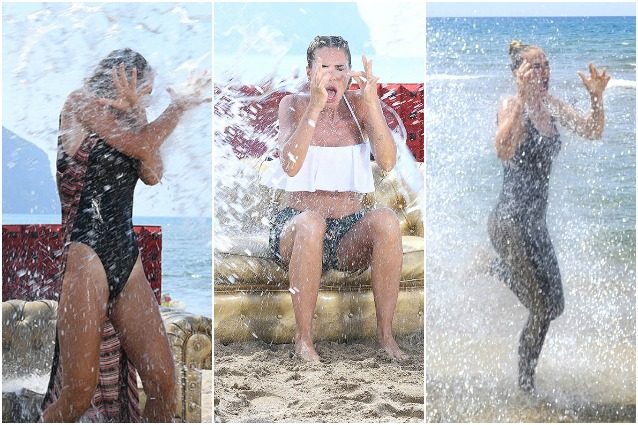 Ilary Blasi tormentata dai gavettoni, dura la vita in spiaggia aspettando il GF Vip