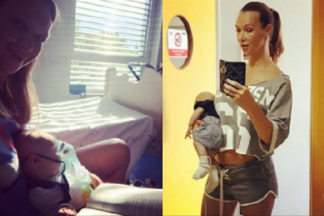 Il figlio di Ludmilla Radchenko e Matteo Viviani in ospedale per la Pertosse
