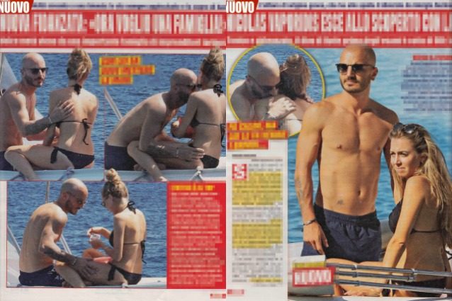 Nicolas Vaporidis innamorato, baci e coccole con la fidanzata