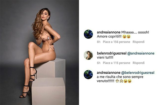 "Sono sempre venuto!", la reazione di Iannone alla foto nuda di Belen