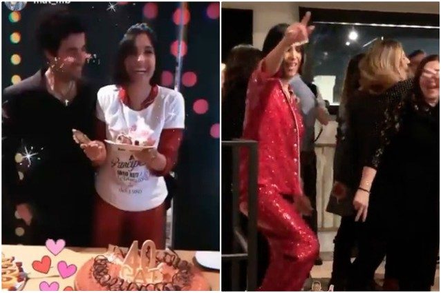Caterina Balivo compie 40 anni e si scatena con un ‘pigiama’ di paillette rosso
