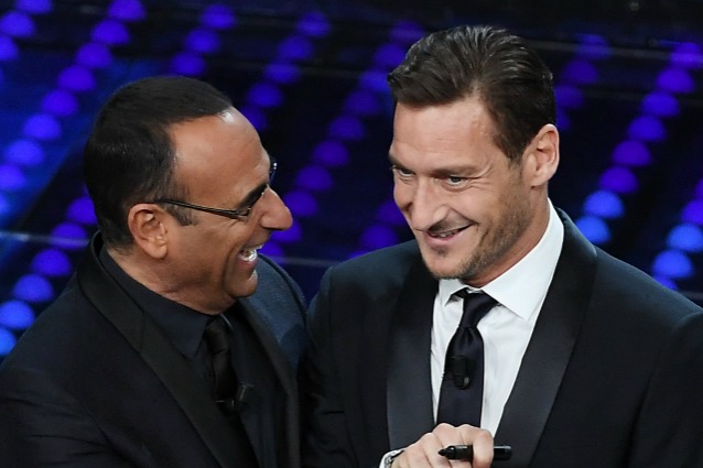 A Sanremo 2017, Francesco Totti fa ironia sulla Lazio? Il campione smentisce