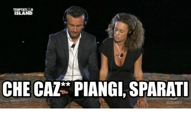 "Che caz** piangi, sparati": le frasi tormentone della quinta puntata di Temptation Island 2017