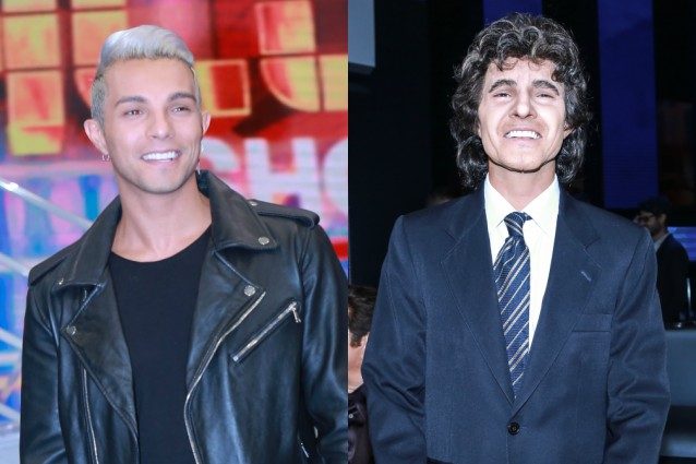 A destra Marco Carta nei panni di Riccardo Cocciante