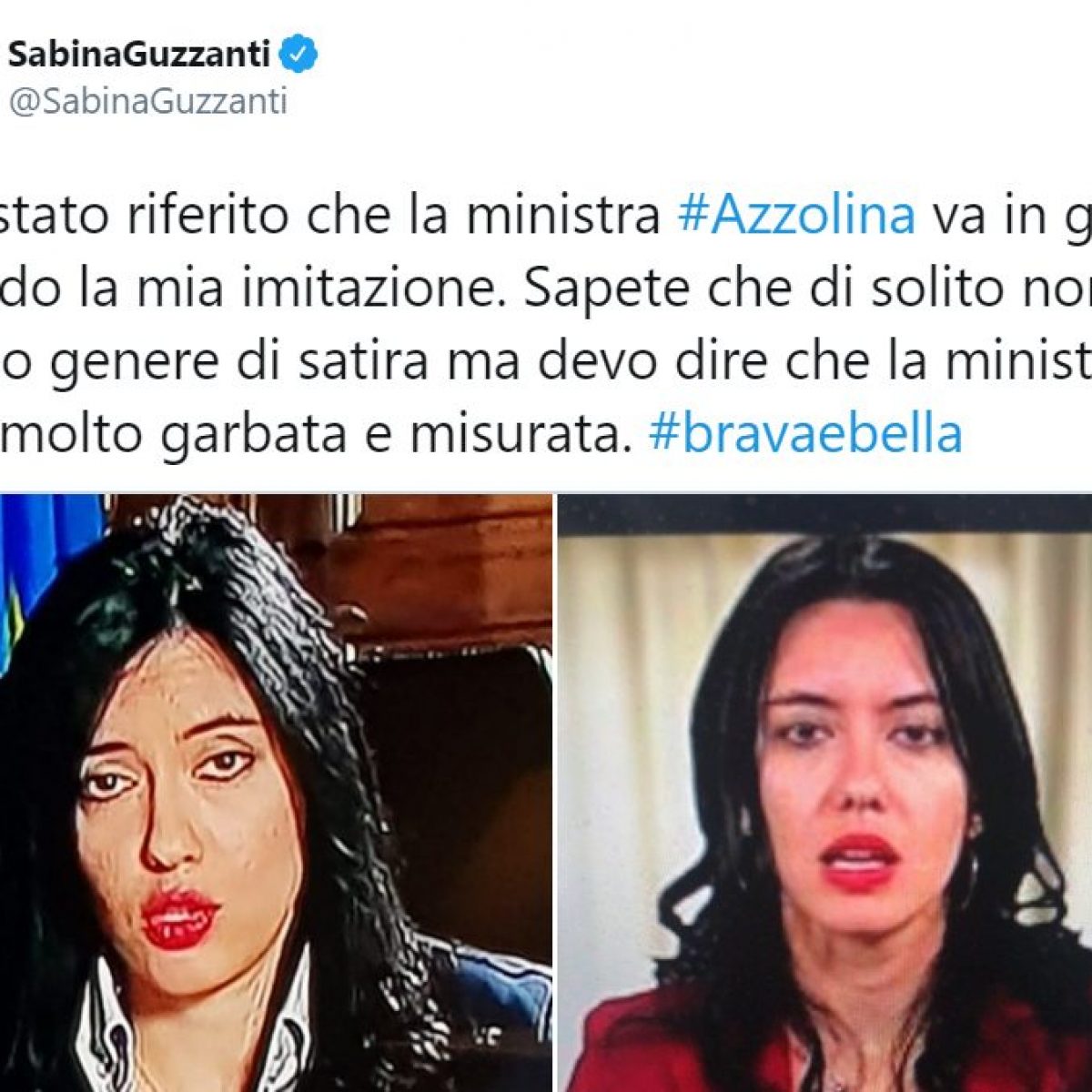 Sabina Guzzanti Scherza Sulla Somiglianza Col Ministro Azzolina Mi Imita E Garbata E Misurata