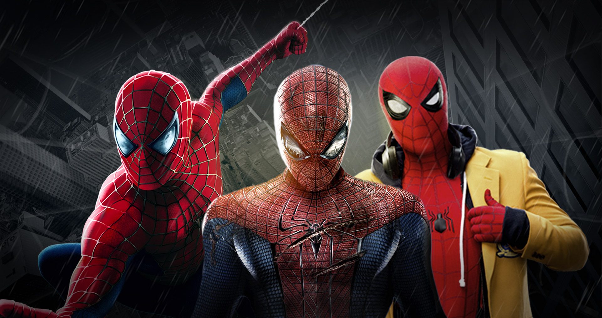 Spiderman Con Tutti E Tre Gli Attori