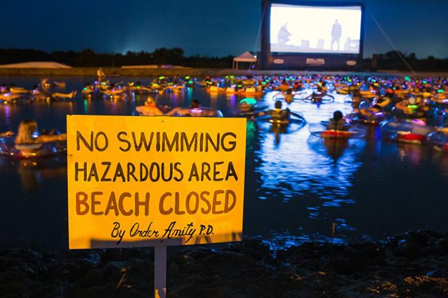 Proiezioni acquatiche de "Lo squalo".