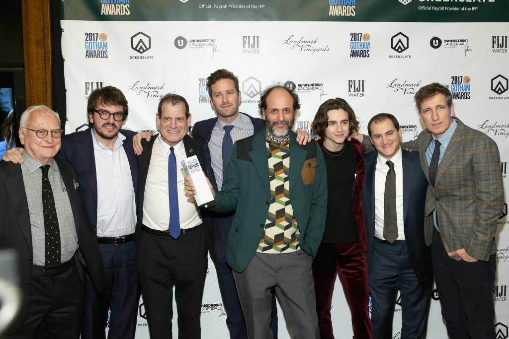 Luca Guadagnino con il cast del film ai Gotham Awards