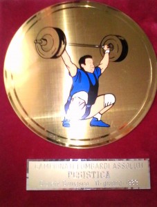 Medaglia vinta da Max Bonfanti alle regionali lombarde negli anni '80