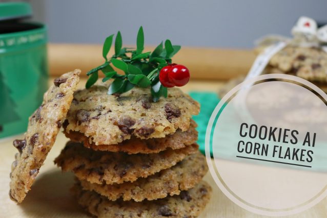 Cookies Americani con gocce di Cioccolato e Corn Flakes | Ricetta Facile di Natale |