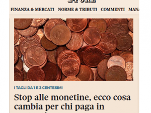 Il conio delle monete da 1 e 2 centesimi di euro